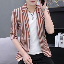 반팔 여름 블레이저 7부 마이 남자 아우터 자켓 남성 오피스룩 가을 시원한 오버핏 하객룩 정장