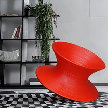 스핀체어 팽이 회전 오뚜기 의자 카페 라운지 야외, 51x62x49cm 옐로우