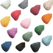 [줄끈] 1mm 단색폴리매듭끈 한타래 매듭공예줄, 노랑