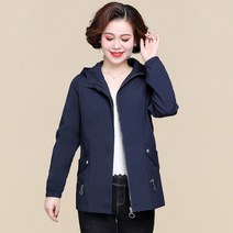 HEYU 여성 봄가을 40대 50대 세미 점퍼 빅사이즈 긴팔 아우터 자켓 M~4XL