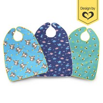 더해피 성인용 벨크로형 턱받이 (new패턴), 08 성인용(벨크로)_별빛 레드