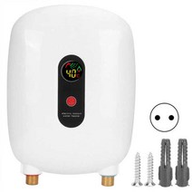 전기 온수기 3500w 온수기 탱크리스 인스턴트 온수기 홈 욕실 주방 3 초 빠른 가열, 하얀, 나는 플러그