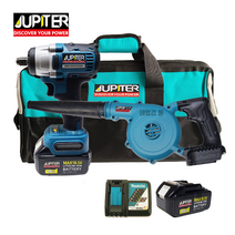 주피터 18V 충전 임팩트렌치 송풍기 콤보세트 배터리2개세트 마끼다호환, 1개
