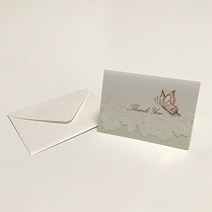 (비엘씨) 고급 골드박 나비 감사카드 9.5x6.8cm 일반카드