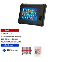 견고한 안드로이드 태블릿 8 인치 sim 카드 슬롯 wifi nfc rfid blutooth 2d 바코드 스캐너 ip67 산업용 견고한 태블릿, 유럽 ​​연합