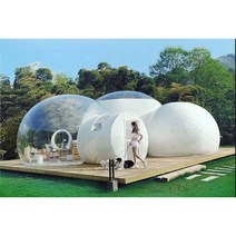 글램핑 돔 하우스 이글루 펜션 방풍 바람막이 카페, 직경 3.5m (1-2인용) 투명