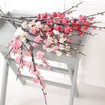 뉴흑매화가지 100cm 조화 꽃 인테리어 장식 FAIAFT, 진핑크