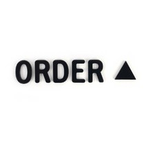 카페 매장 부착식 아크릴 안내 글자 스카시 6종 택1, ORDER - 블랙