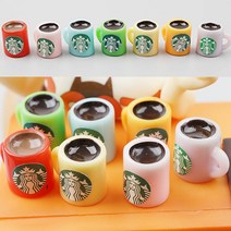 미니어처 스타벅스 머그컵 커피 1.5cm 7색 세트 음료 양주 디오라마 공방 소품 재료 피규어 미니어쳐 오비츠 고쿠리