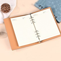 다이어리형 교무수첩 6공바인더 유선노트 A5그레이-291