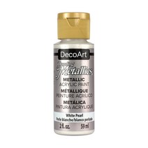 공예몰 데코아트 아메리카나 대즐링 메탈릭 아크릴 물감 2oz, 28 White Pearl