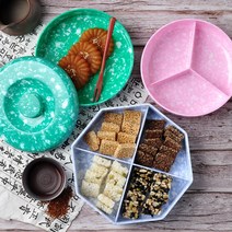 추억의 옛날 찬합 도시락 통 김밥 샌드위치 간식 직장인 피크닉, 35-핑크마블 육절 찬합 뚜껑, 핑크