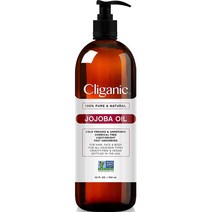 Cliganic 미국 클리가닉 JojobaOil 냉압착 비정제 호호바 오일 946ml 1팩