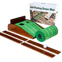 JANNA 원목 골프 퍼팅연습기 골프연습기 퍼터연습기 자동리턴 퍼팅매트