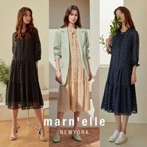 [마넬뉴욕] 프린트 쉬폰 원피스 2종+슬립 1종