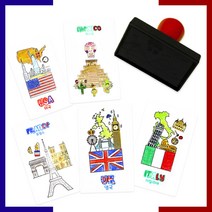 [스탬프로]투톤 세계여러나라 스탬프(10종 유성잉크), 6.B-미국