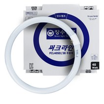 장수 램프 FCL 40 써크 라인 40W 원형 형광등 10 개, 단품