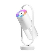 휴대용 미니 가습기 200ml 쿨 미스트 360 회전 데스크탑 분무기 수화 장치 led 야간 조명 가습기, 하얀