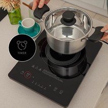 1구 인덕션 휴대용 전기렌지 전기레인지 2000W 고화력 IH