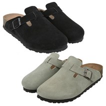 마리오탈라리코 스웨이드보스턴 커플 스트랩샌들 4cm굽 커플슬리퍼