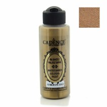 120ml 용량 체험학습 헤리티지공예 카덴스 고광택 길딩 메탈릭 물감 Majestic Gold (112)