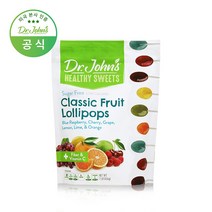 닥터존스 클래식 후르츠 슈가프리 막대사탕 454g(1팩 약 60개)/ 무설탕 아기사탕 자일리톨 캔디, 454g, 1팩