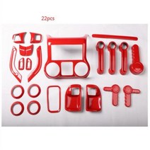 지프 실내랩핑 카본 튜닝 악세사리 랭글러 2011 2012 2013 2014 2015 2016 2017 복숭아 우드 인테리어 수정 빨간색 스팽글 패치, 11-17 2 doors