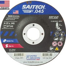 United abrasives-sait 22072 saitech™ 고성능 절단 휠(유형 27유형 42 함몰된 중앙) 4 1234 x .04534 x 7834 팩)