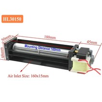 CPU 쿨러 공랭 인텔 AMD 크로스 플로우 팬 1 개 AC 220V 50/60Hz 12W 10W 볼 베어링 포우 환기 200mm 180mm, 02 HL30150
