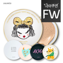 [라라베시 공식] 악마쿠션 광채커버 FW타입, 본품+리필1(로즈골드), 옐로우23호