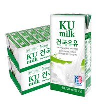 건국 멸균우유 200ml 48팩, 48개