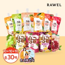 [30팩] 로엘 팅글 곤약젤리 9가지맛 골라담기(복숭아 머스캣 애플망고 감귤 패션후르츠 리치 등), 6-3. 제주감귤+골드키위+리치