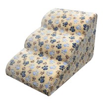 어질리티 강아지슬개골보호대 짖음방지기 강아지짐볼 Dog Stairs Pet 3 Steps Sponge Ladder Small Cat Hou, 01 B