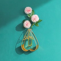 크리에이티브 벽 수경걸이 벽면 벽걸이 거실 침실 식당 벽 소파 배경 벽 장식, 10. 하트 핑퐁 국화 핑크 (흠 없는 못 보내기)