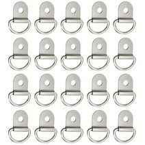 캠핑카 부품 20Pcs D 링 타이 다운 소형 스틸 앵커 래싱 케이스화물 트레일러 RV 보트 B36B, 02 5.5MM