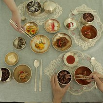 명성유기 매화 4인 반상기세트 방짜유기 예단 혼수 반상기