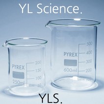 (YLS) PYREX Low Form Beaker (비커) 5ml ~ 1L (표준형 비이커) 강화유리비이커 파이렉스비이커 유리비커 고품질비이커, 400ml