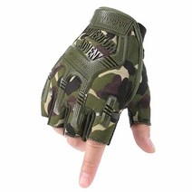 FANGIER 남성용 핑거리스 장갑 전술 경량 통기성 야외 스포츠 훈련 사냥 오토바이 등반 사이클링용 블랙 불, Camouflage