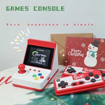 미니 게임보이 레트로 게임기 문방구 오락기 휴대용, 파흰+ SUP핸들 2개 + 5m AV 케이블