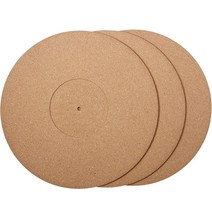 Outus 3피스 코르크 턴테이블 매트 12인치 x 3mm 매입형 플래터 레코드 비닐 LP 플레이어 오디오 파일 소음 감소