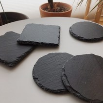 돌 스톤 코스터 컵받침대 컵받침 티코스터 4P세트, 사각형 4P SET