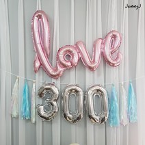 재미제이 심플 기념일 태슬풍선세트 백일 이백일 삼백일 홈스냅 셀프촬영, 1set, 03.쿨실버_300