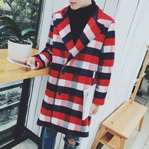 가바바 남성 피코트 밝은 컬러의 체크 패턴으로 화사한 이미지 코트 G14432