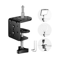 조명 스탠드용 마운팅 칼럼이 있는 NEWER 헤비 듀티 C 클램프 링 라이트 LED 비디오 라이트 카메라용 1/4