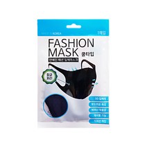 하늘팜 연예인 패션 입체마스크 쿨타입 국내산 성인 블랙, 10개