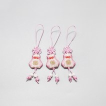 전통매듭복주머니 2.3cm×11cm 분홍 전통공예 장신구줄전통소품 노리프렌즈 만들기재료 전통꾸미기