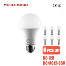 프로젝터 전구 호환 부품 6 개/몫 LED 전구 DC/AC 12V 24V 36V 48V E27 6W 9W 12W 15W LED 램프 6500K SMD 2835 홈 캠핑 사냥 야외 조명 lamparas, 02 6W, 02 차가운 흰색