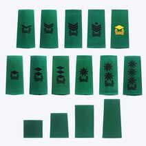 육군 야전상의 견장 녹색 - 간부 부사관 장교 지휘자 지휘관 참모 정복 군인 예비군 교관 분대장 소대장