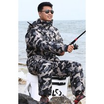 낚시 방한복 동계 야외 상하세트 방풍 바다 작업복, 클래식앤트라사이트바디수트(두꺼운면듀퐁)