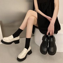 YAPOGI 홍 주 빅 사이즈 여성 신발 단화 3-5CM여 춘추 통굽 구두220-265mm